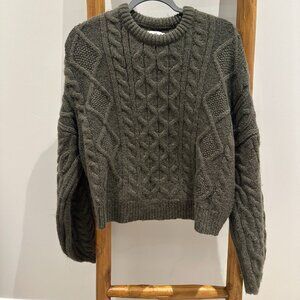 Anine Bing Irina Sweater in Olive Green XS